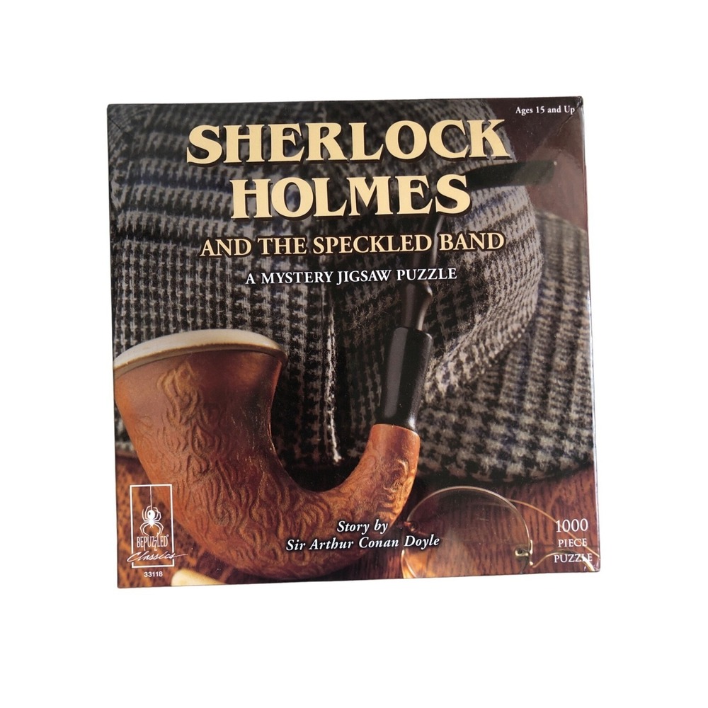 Bepuzzled Mystery Jigsaw Puzzle Sherlock Holmes "Speckled Band" 1000 Pieces New